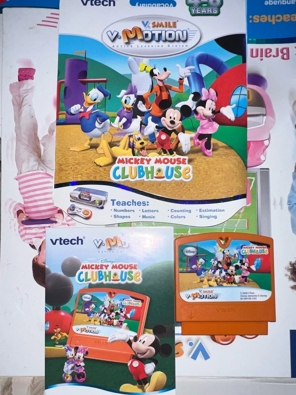 VTech V.smile V-motion Active Learning System With 3 Games PINK Test Works